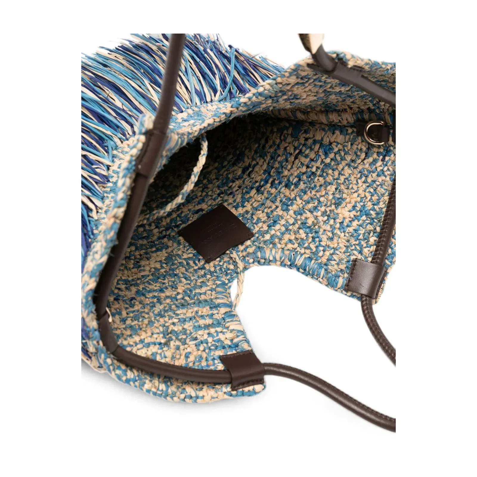 Goldentime Small Silk/Nylon Tote Bag - Blue