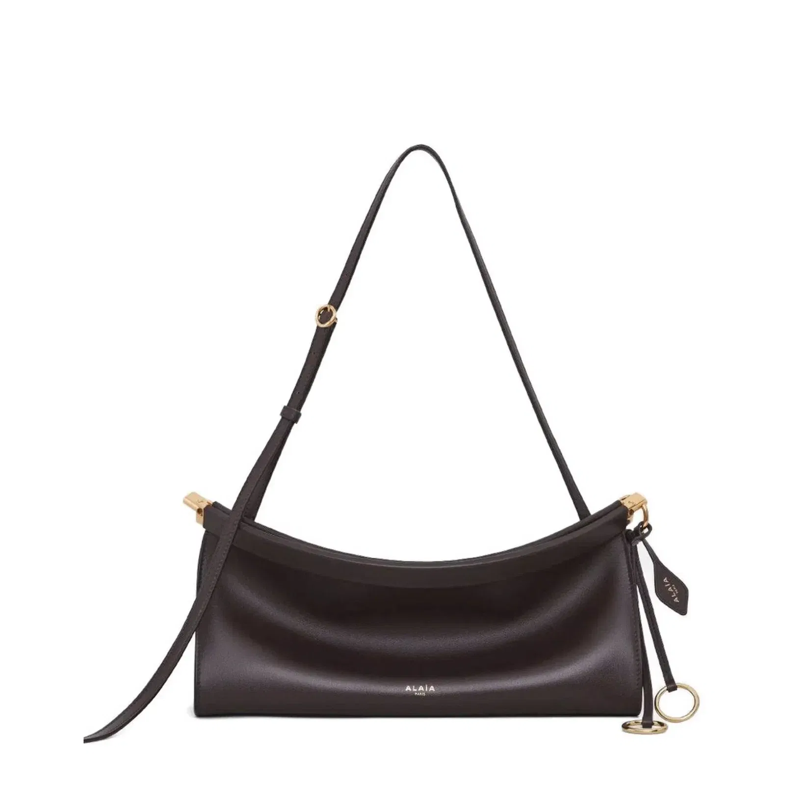 Le Click Medium Calfskin Shoulder Bag - Marron Foncé (Dark Brown)