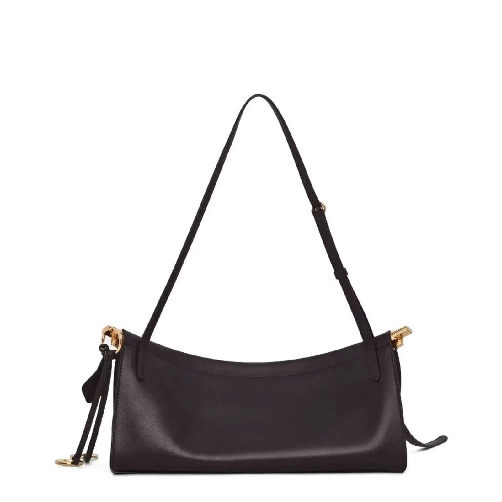 Le Click Medium Calfskin Shoulder Bag - Marron Foncé (Dark Brown)