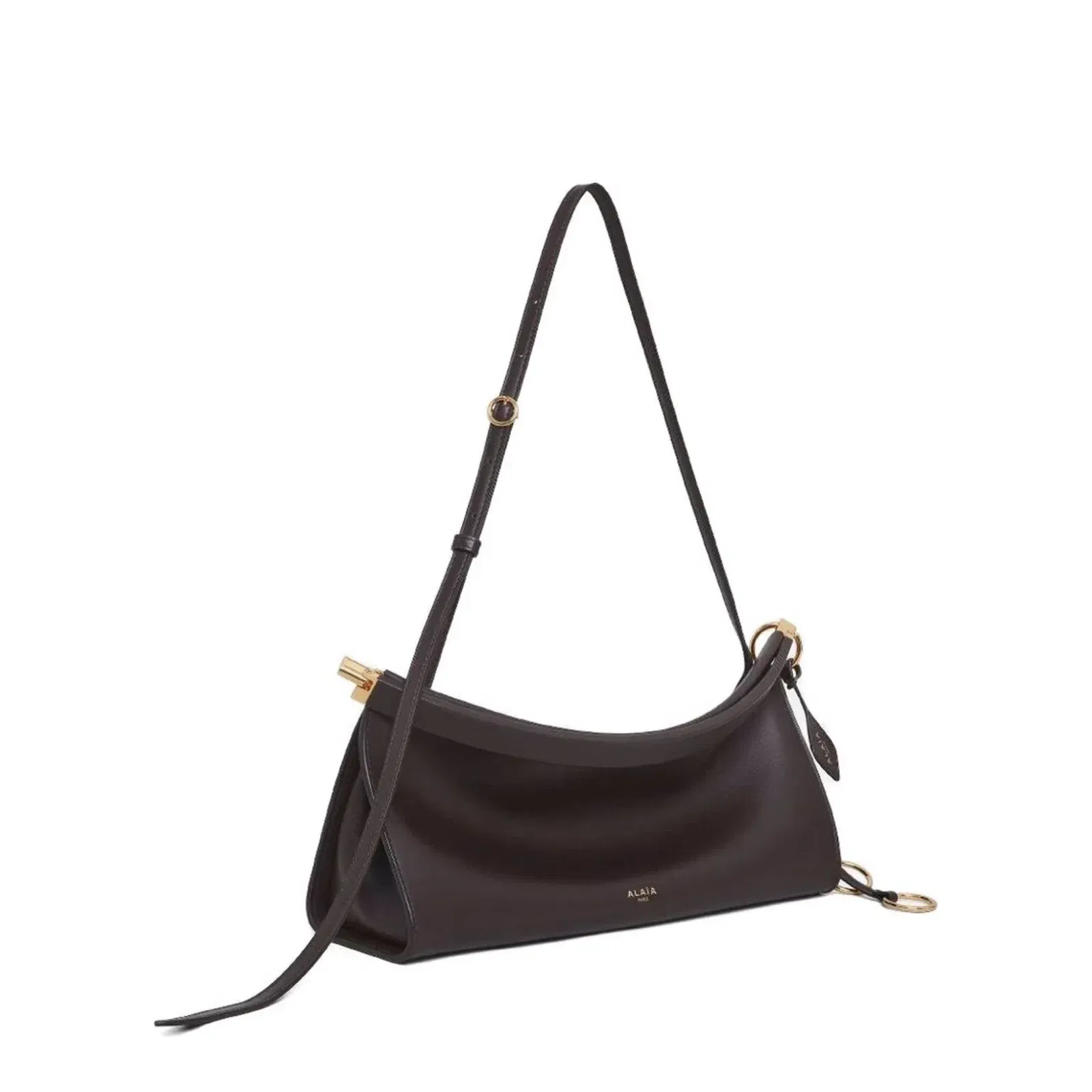 Le Click Medium Calfskin Shoulder Bag - Marron Foncé (Dark Brown)