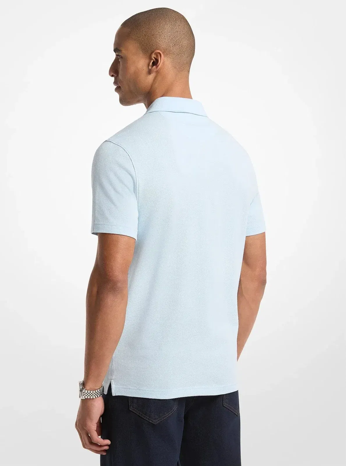 Michael Kors Pima Cotton Piqué Polo Shirt PASTEL BLUE