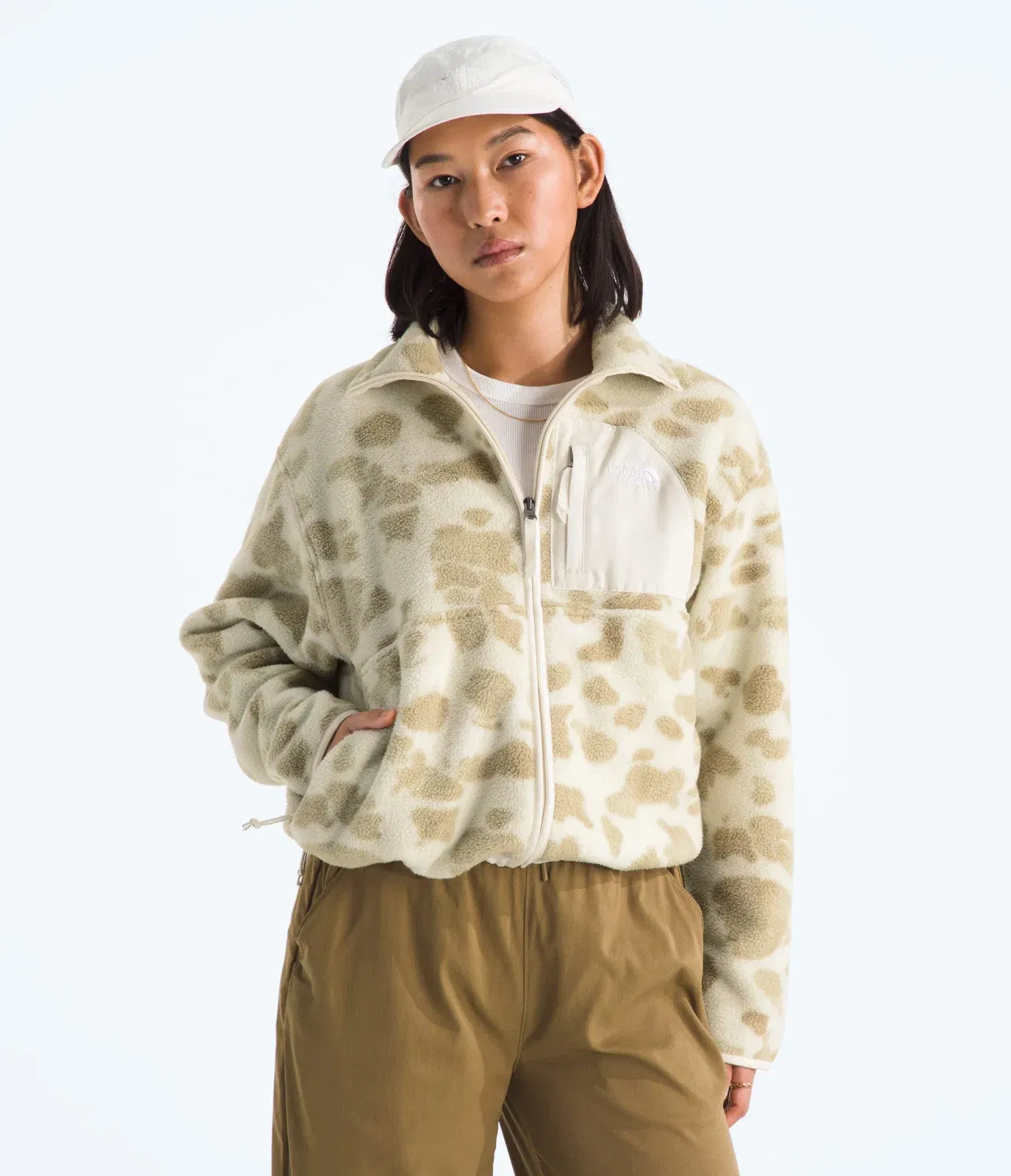 The North Face Women’s Yumiori Off Peak Full-Zip Jacket—Print Pale Khaki Heritage Print