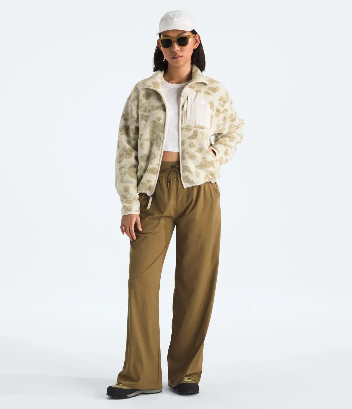 The North Face Women’s Yumiori Off Peak Full-Zip Jacket—Print Pale Khaki Heritage Print