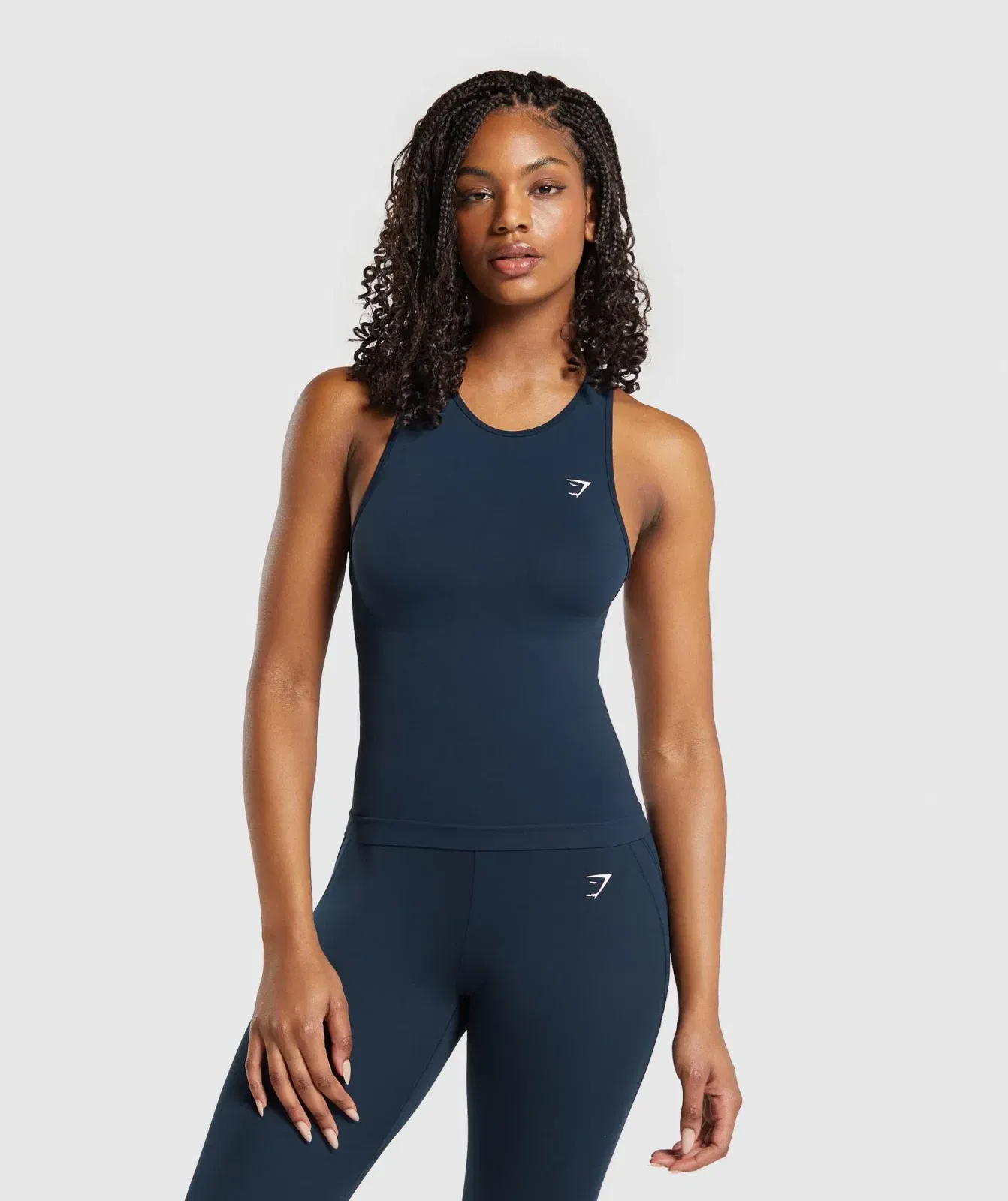 Women's Gymshark Everyday Seamless Tight Fit Tank Navy