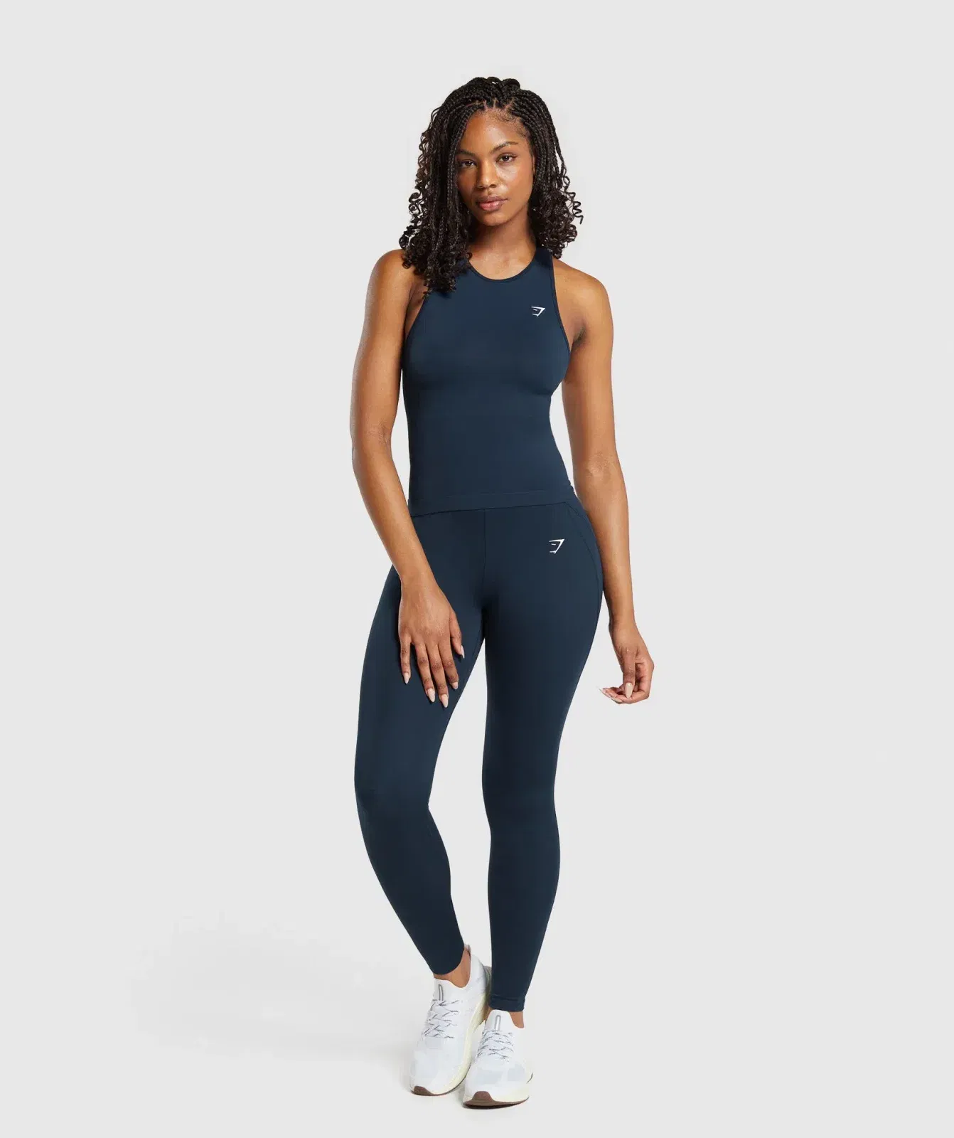 Women's Gymshark Everyday Seamless Tight Fit Tank Navy