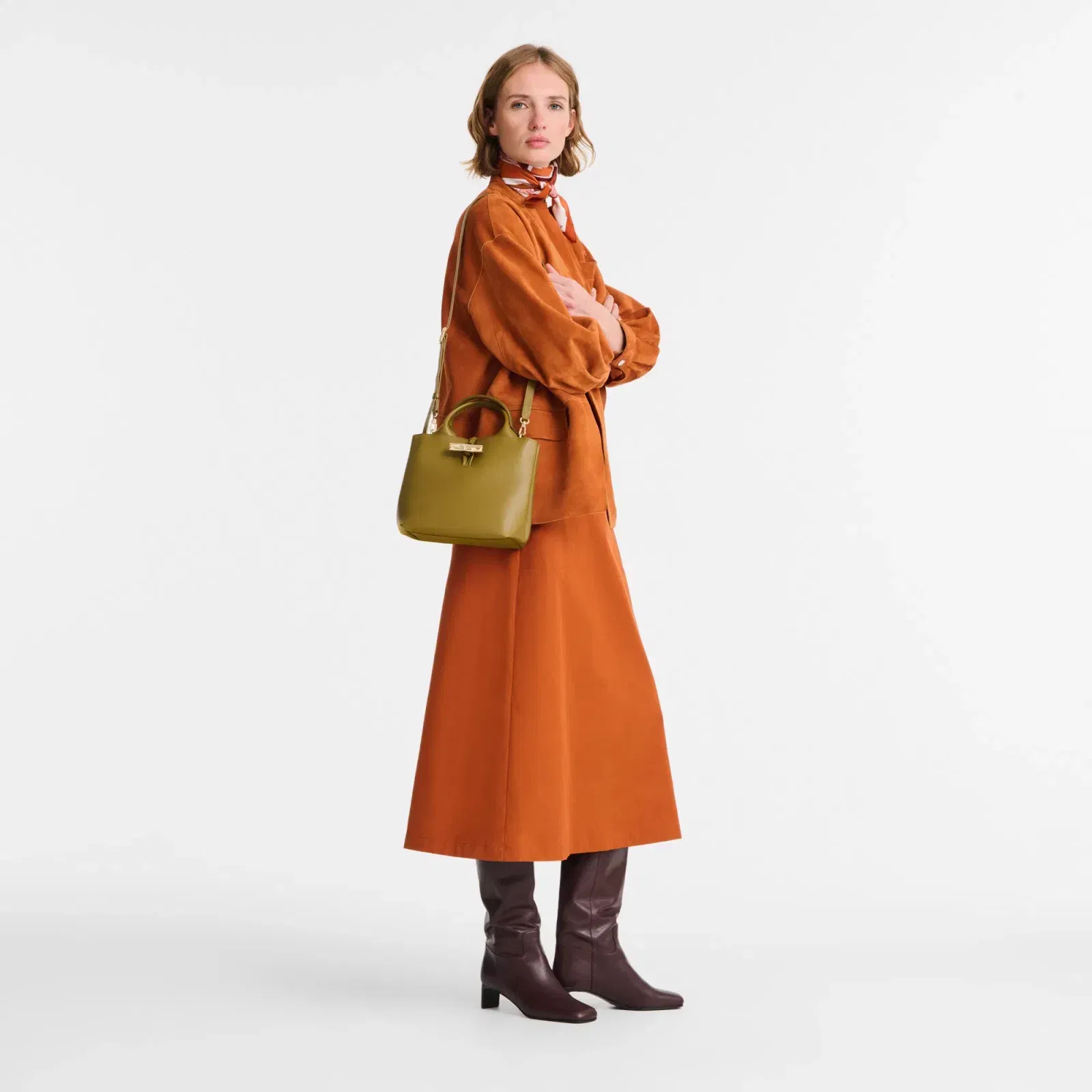 Longchamp Le Roseau S Handbag Olive
