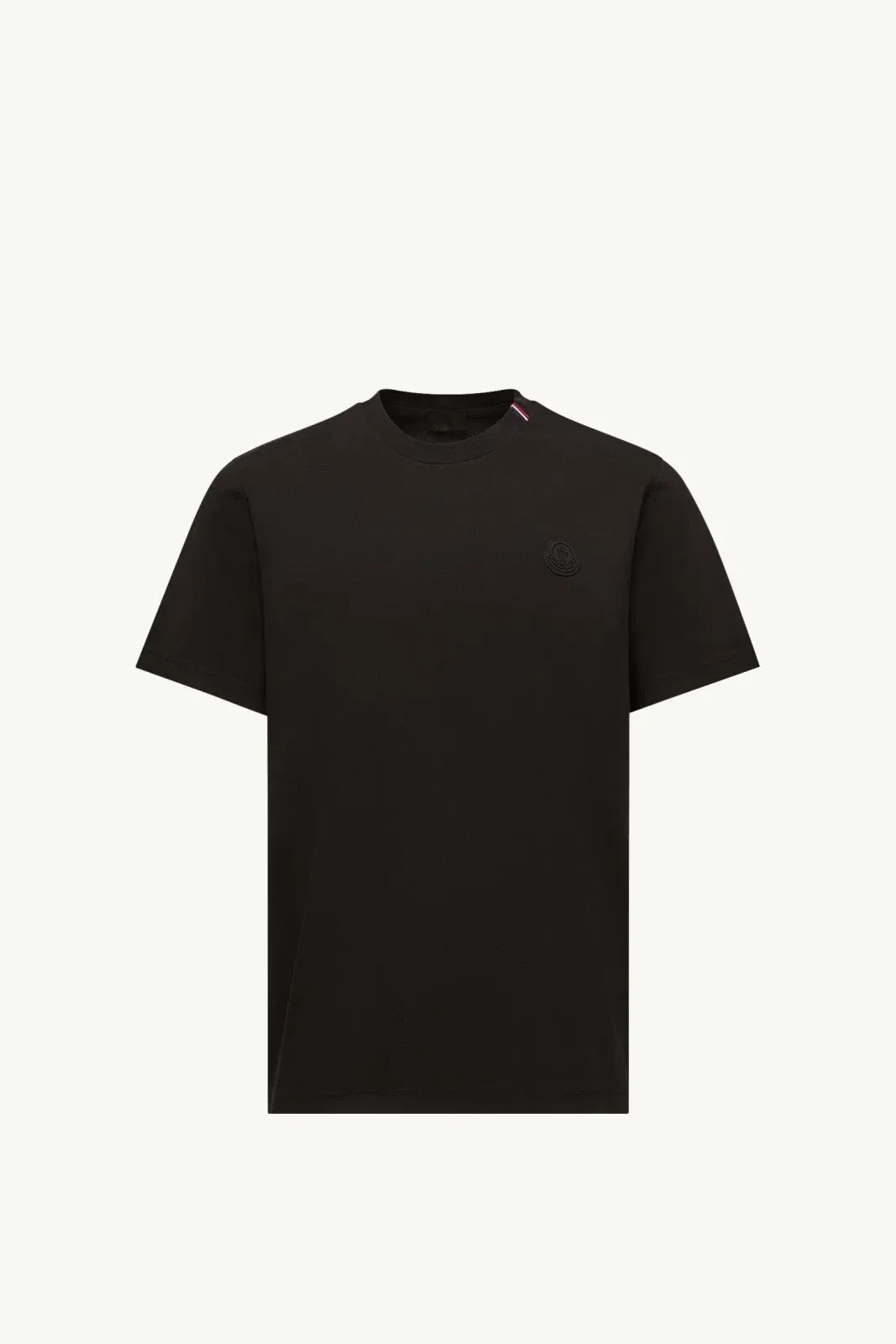 Moncler Logo Cotton T-Shirt Black Black
