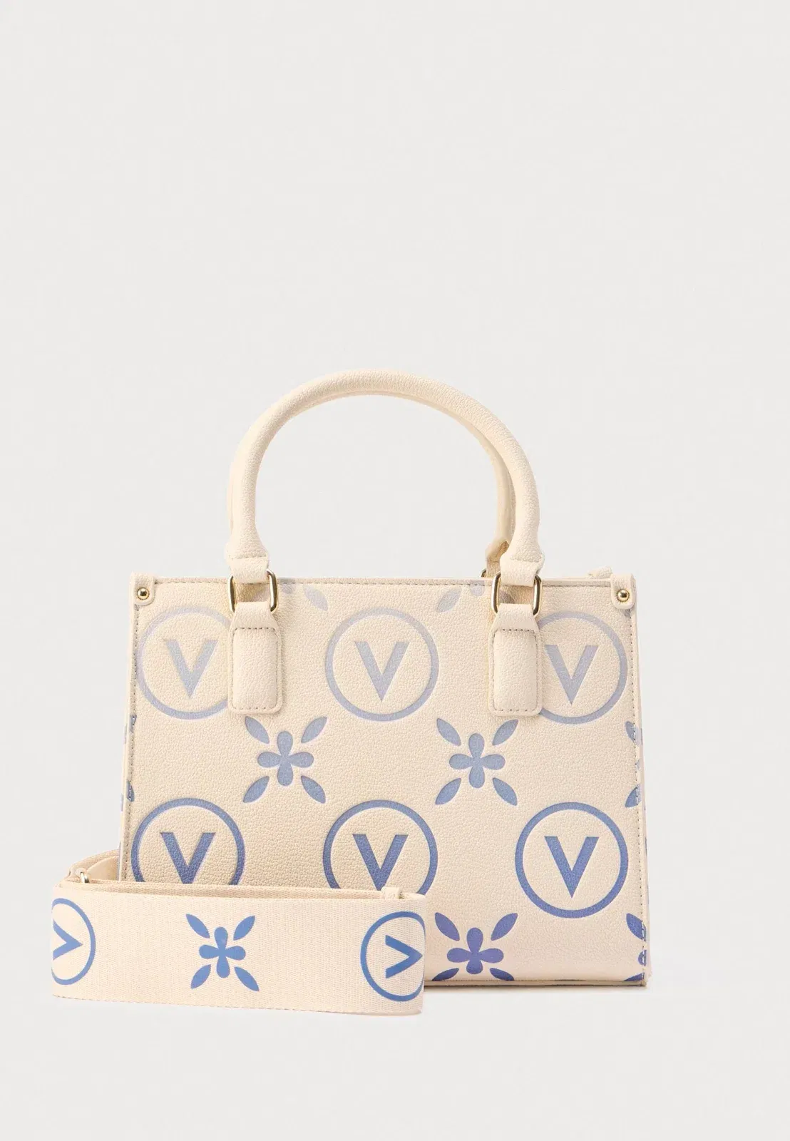 Valentino Bags Samba Re Print - Handbag - Ecru/Bluette