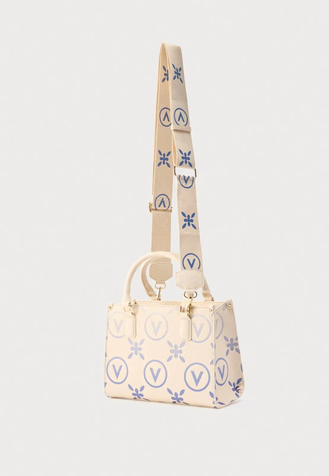 Valentino Bags Samba Re Print - Handbag - Ecru/Bluette