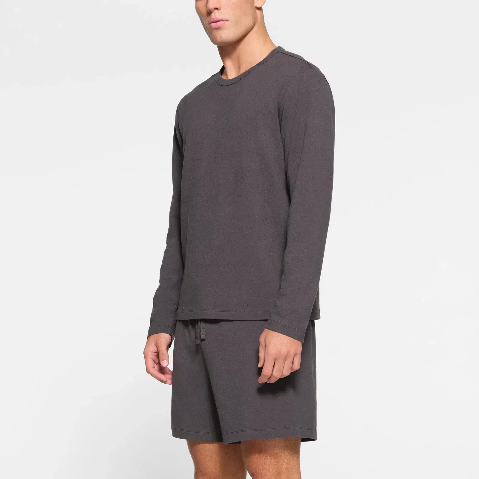 JERSEY LOUNGE MENS RELAXED LONG SLEEVE T-SHIRT | ASH
