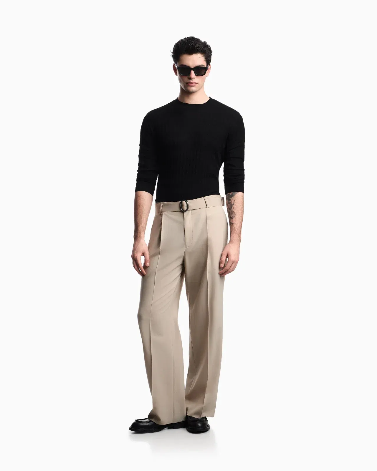 Emporio Armani Textured virgin wool jumper