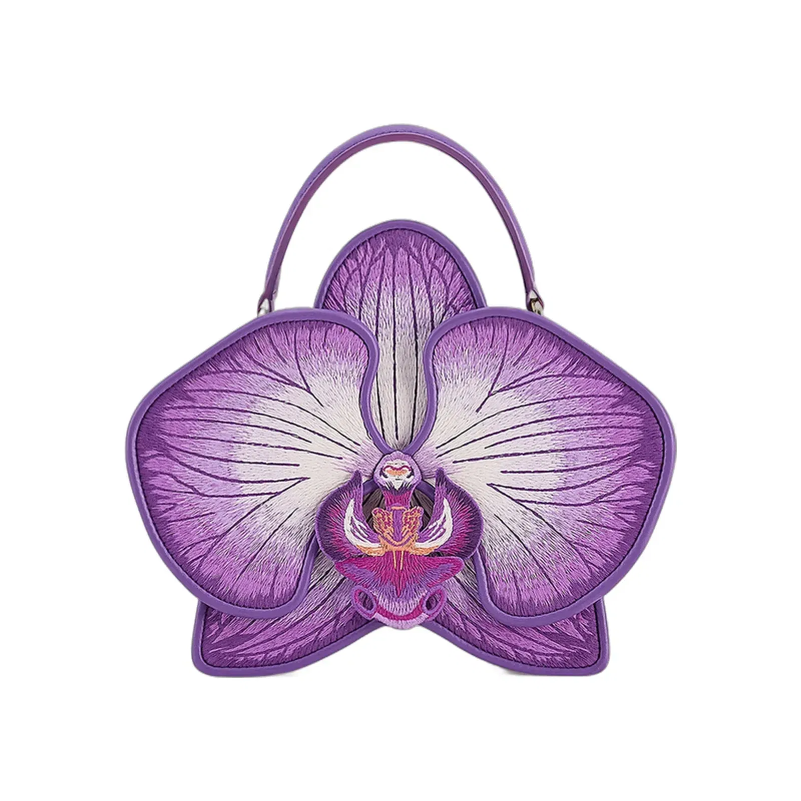 Flora Orchid Shaped Top Handle Bag - Pink