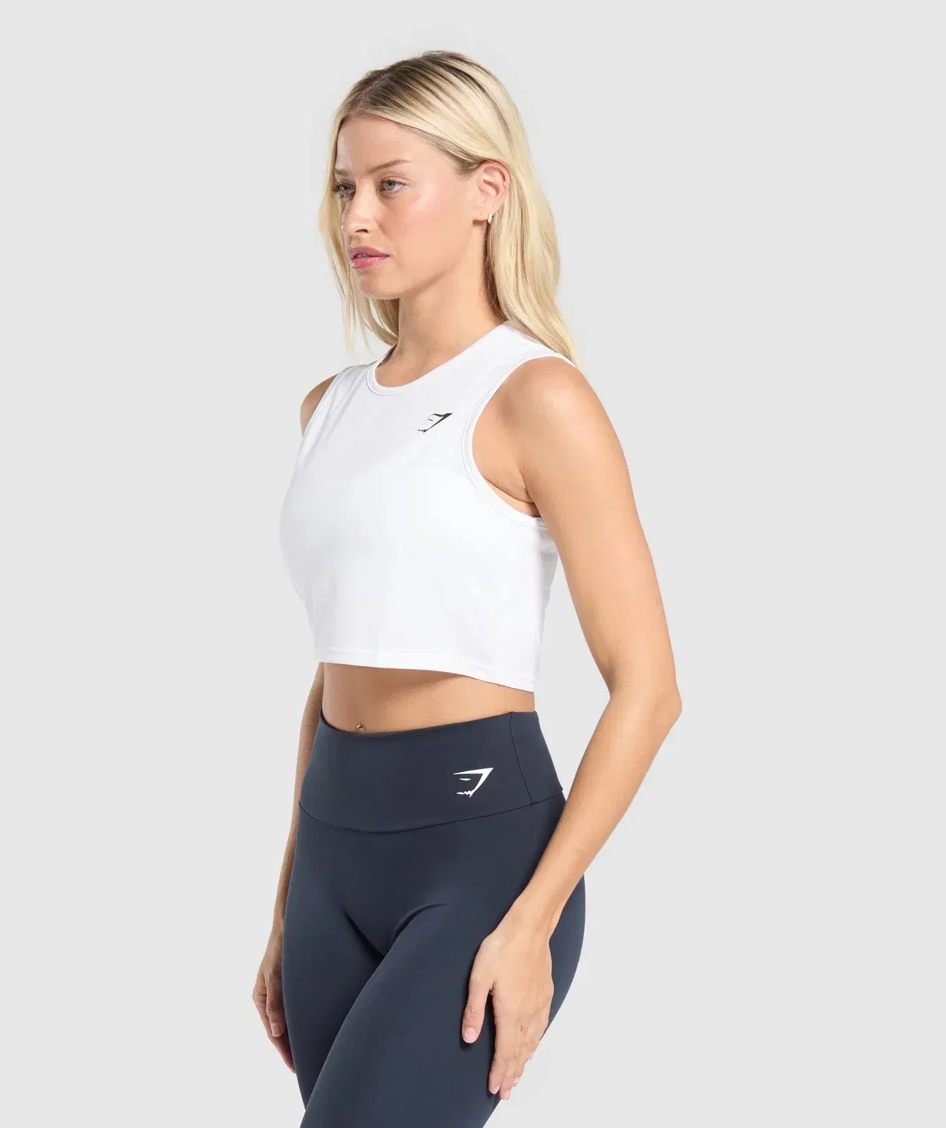 Women's Gymshark Training Crop Tank White
