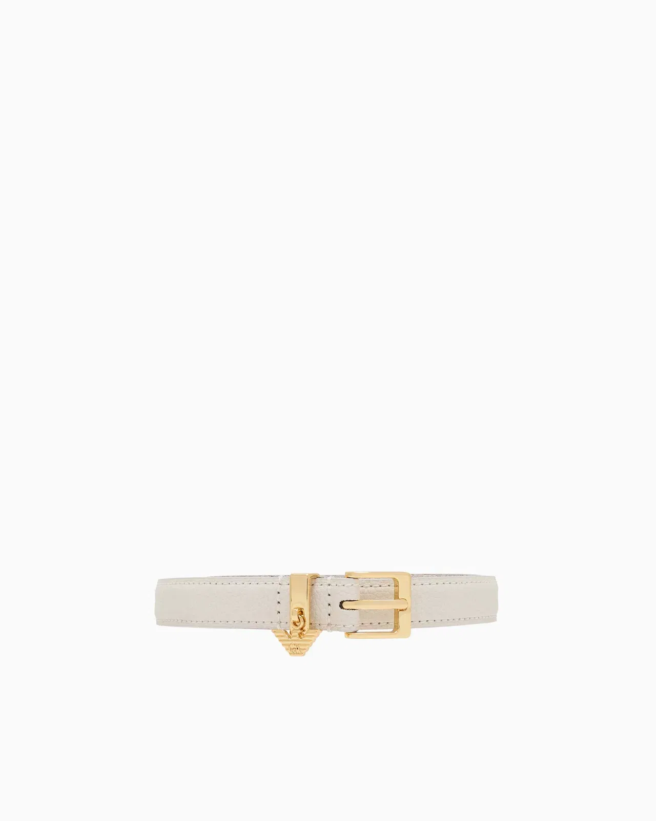Emporio Armani Deer-print belt with eagle logo charm