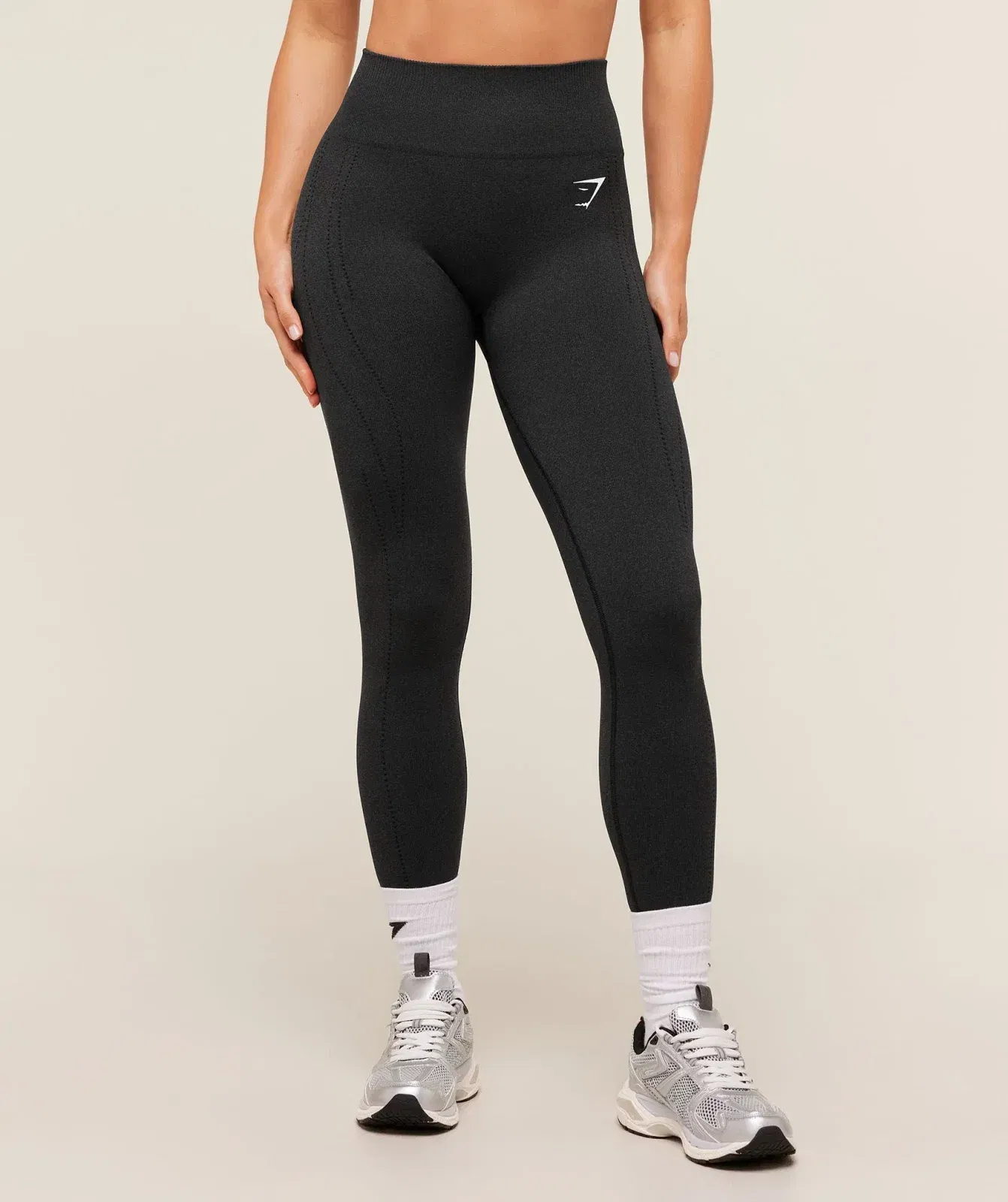 Women's Gymshark Vital Warm Leggings Black Marl