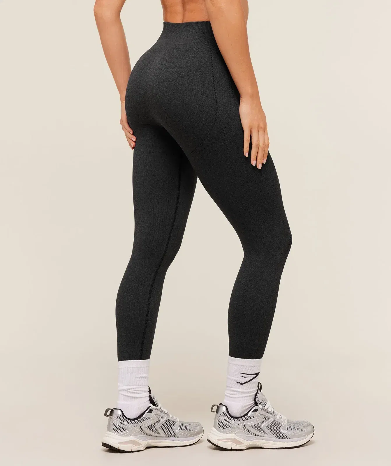 Women's Gymshark Vital Warm Leggings Black Marl