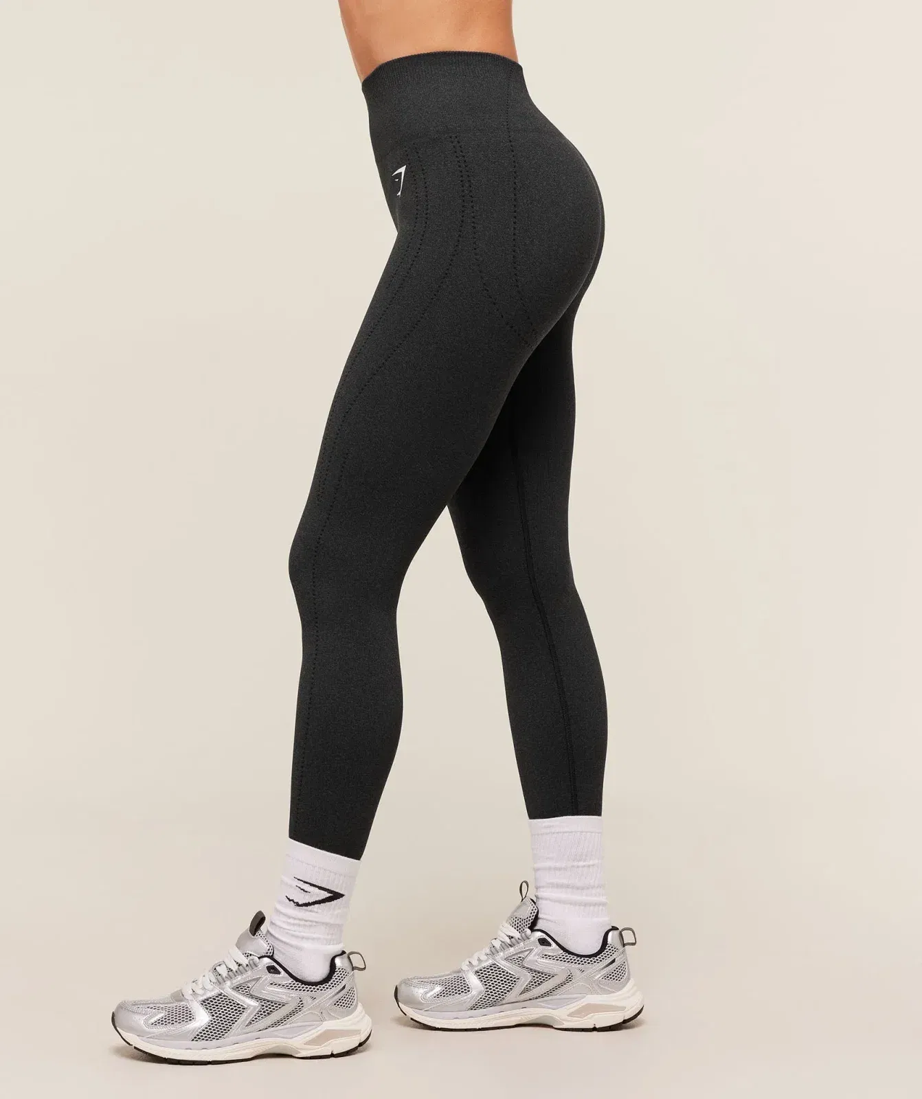 Women's Gymshark Vital Warm Leggings Black Marl