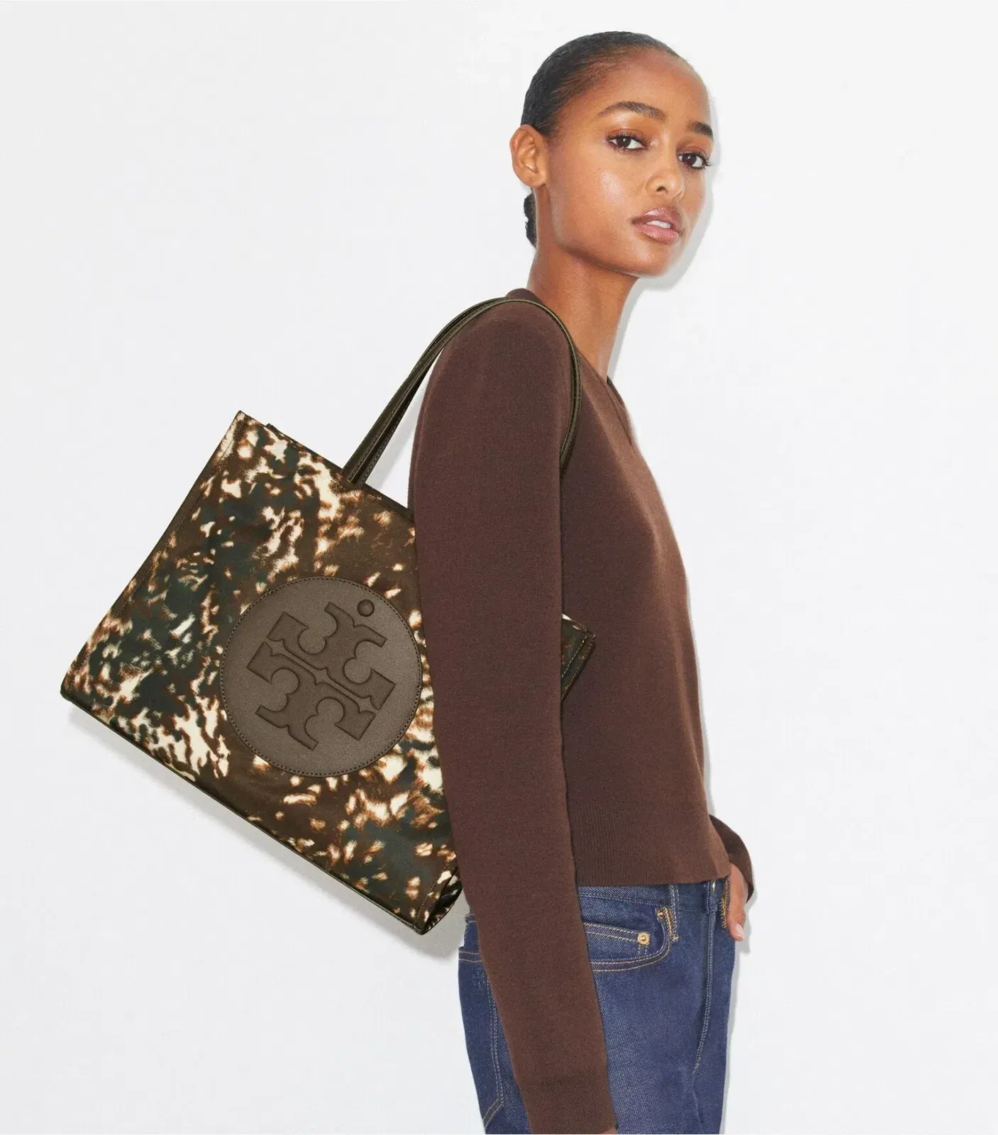 Ella Printed Nylon Small Tote