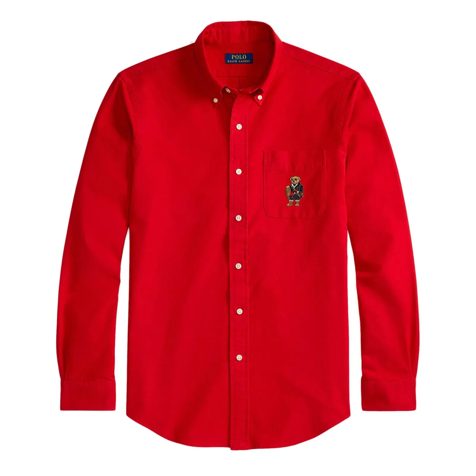 Brushed Oxford Long Sleeve Plain Shirt