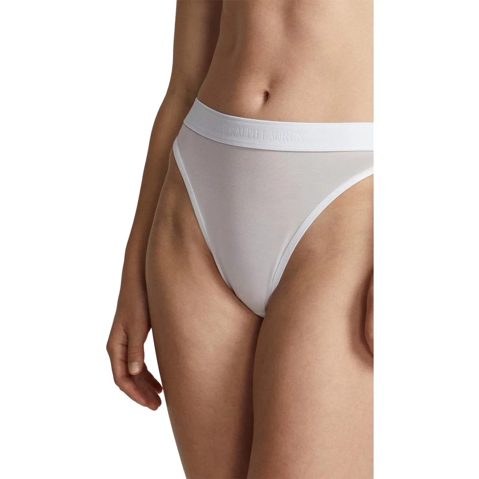 High-Waist Mesh Thong