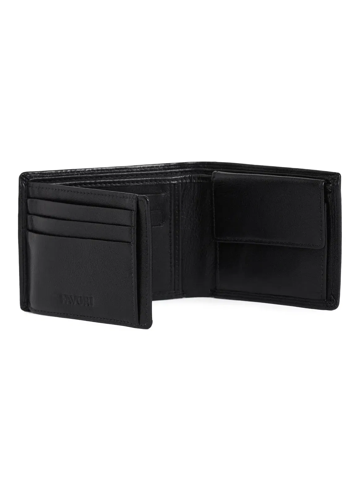 Filato Bi-Fold Men's Leather Wallet With RFID | Black