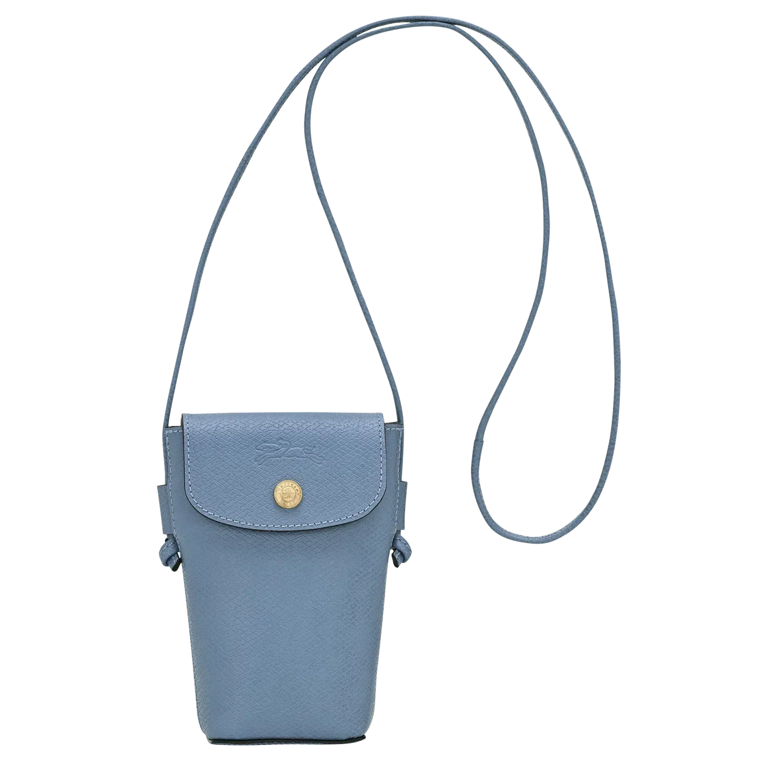 Longchamp Épure Phone case with leather lace Slate