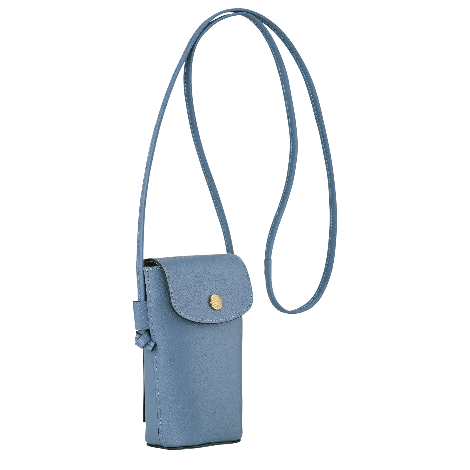 Longchamp Épure Phone case with leather lace Slate