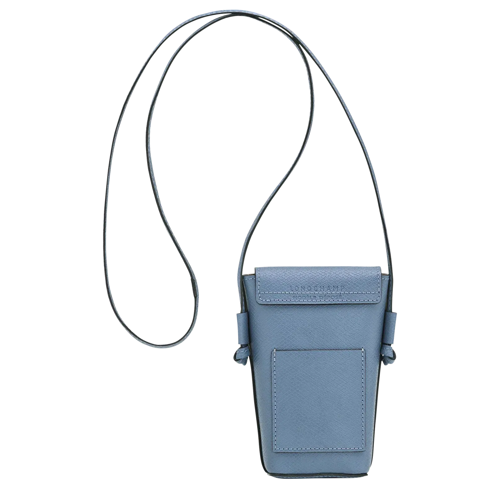 Longchamp Épure Phone case with leather lace Slate