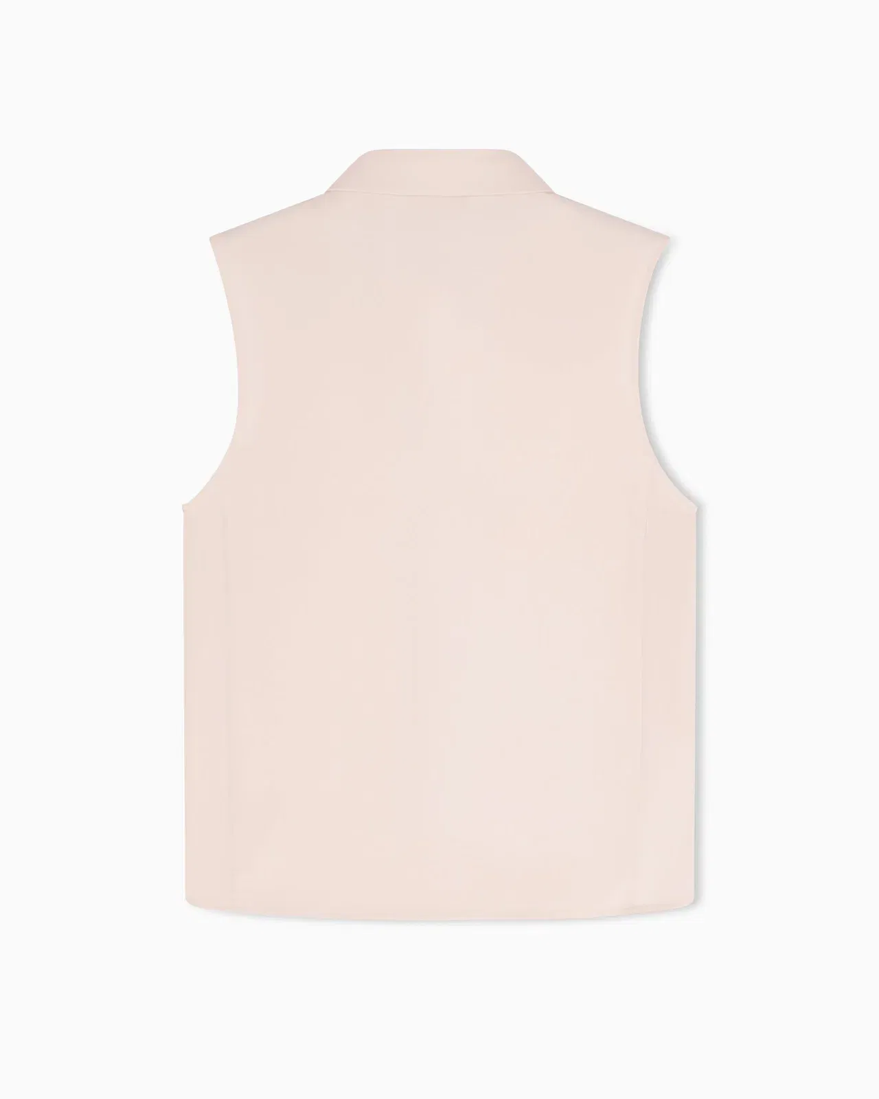 Emporio Armani Sleeveless shirt in technical gabardine