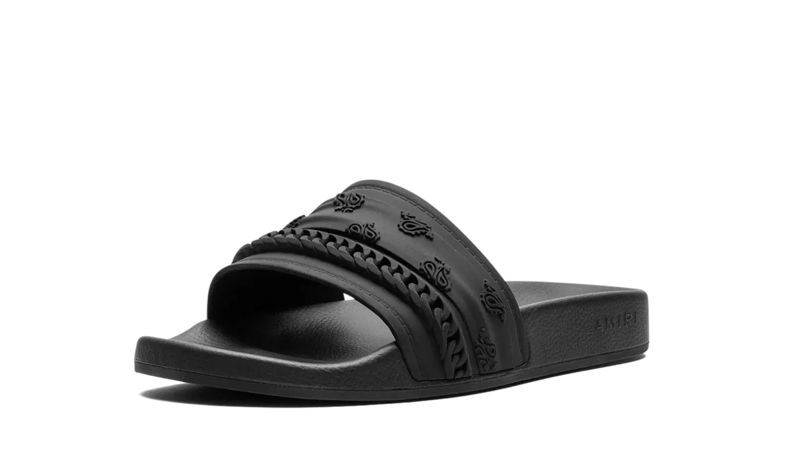 Amiri Bandana Moulded Slides Black Black