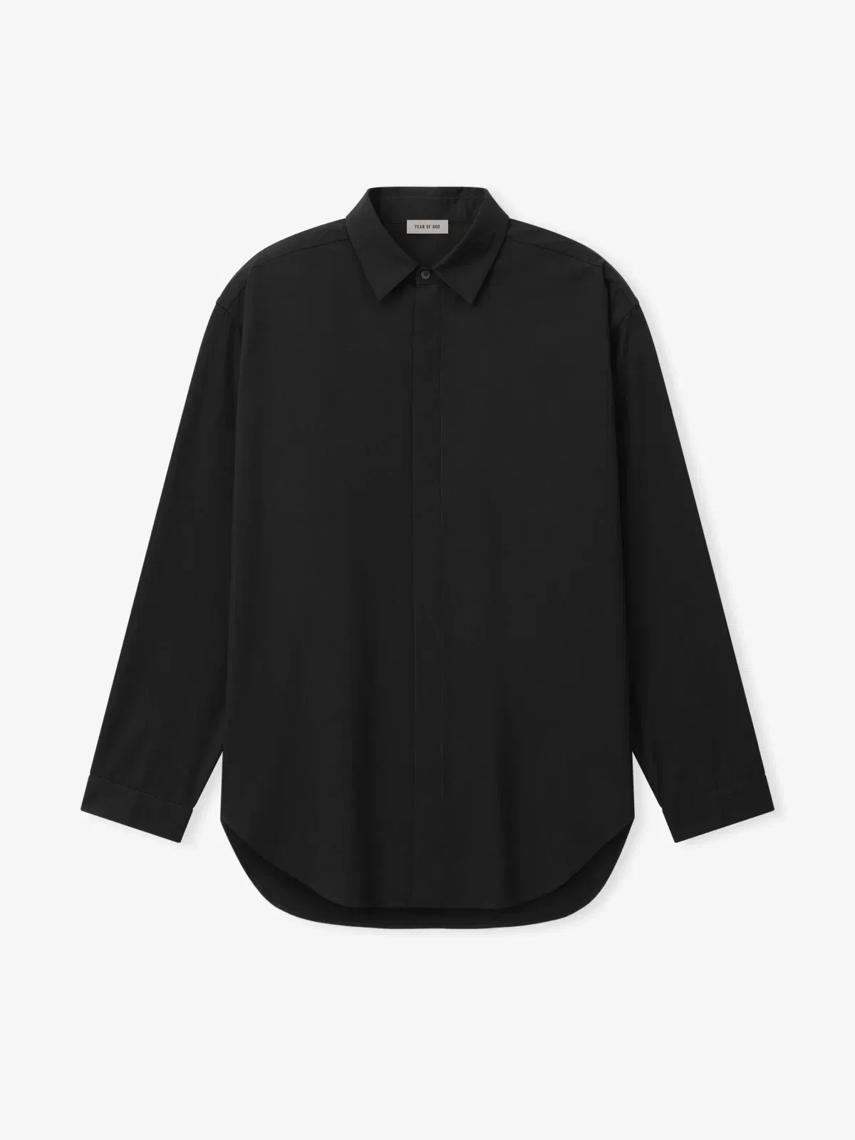 Essentials Cotton Wool Oxford Classic Shirt Black