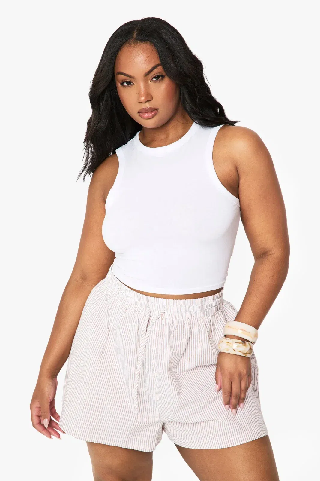 Plus Elasticated Waist Flippy Short