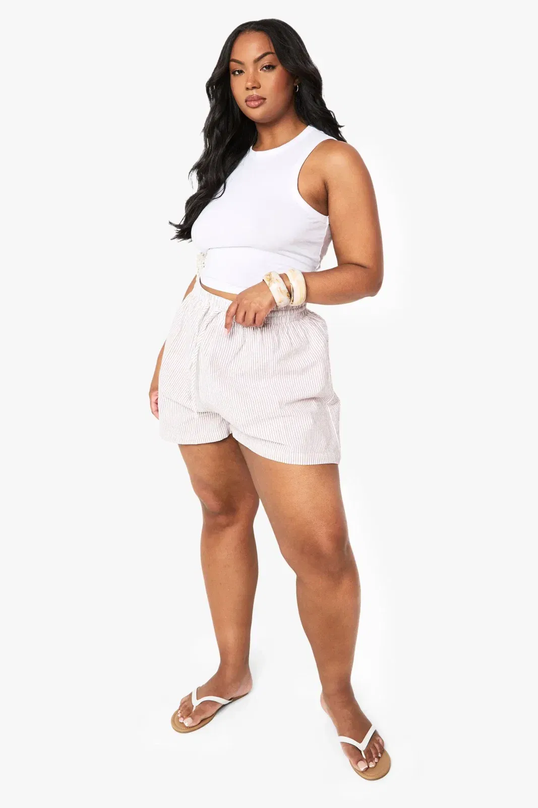 Plus Elasticated Waist Flippy Short