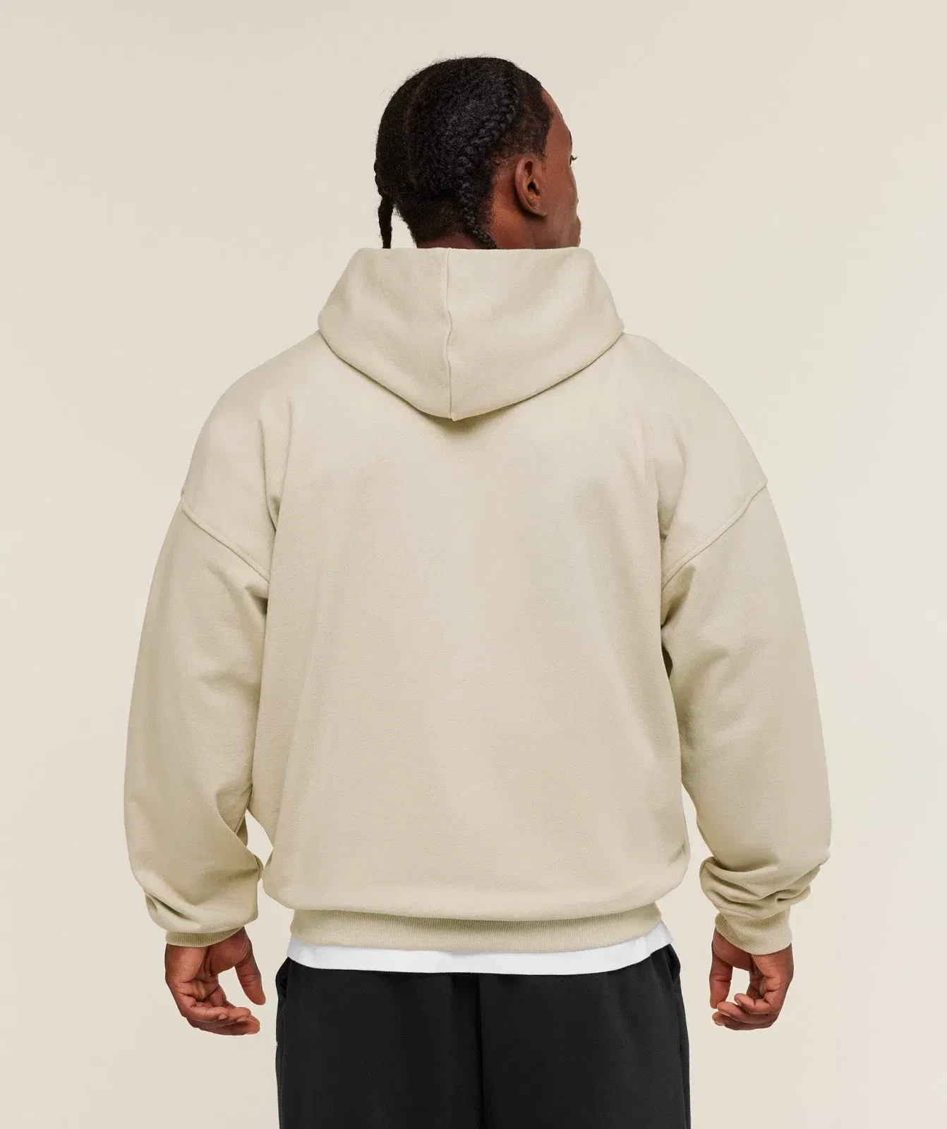 Gymshark Layered Graphic Zip Up Hoodie - Pebble Grey