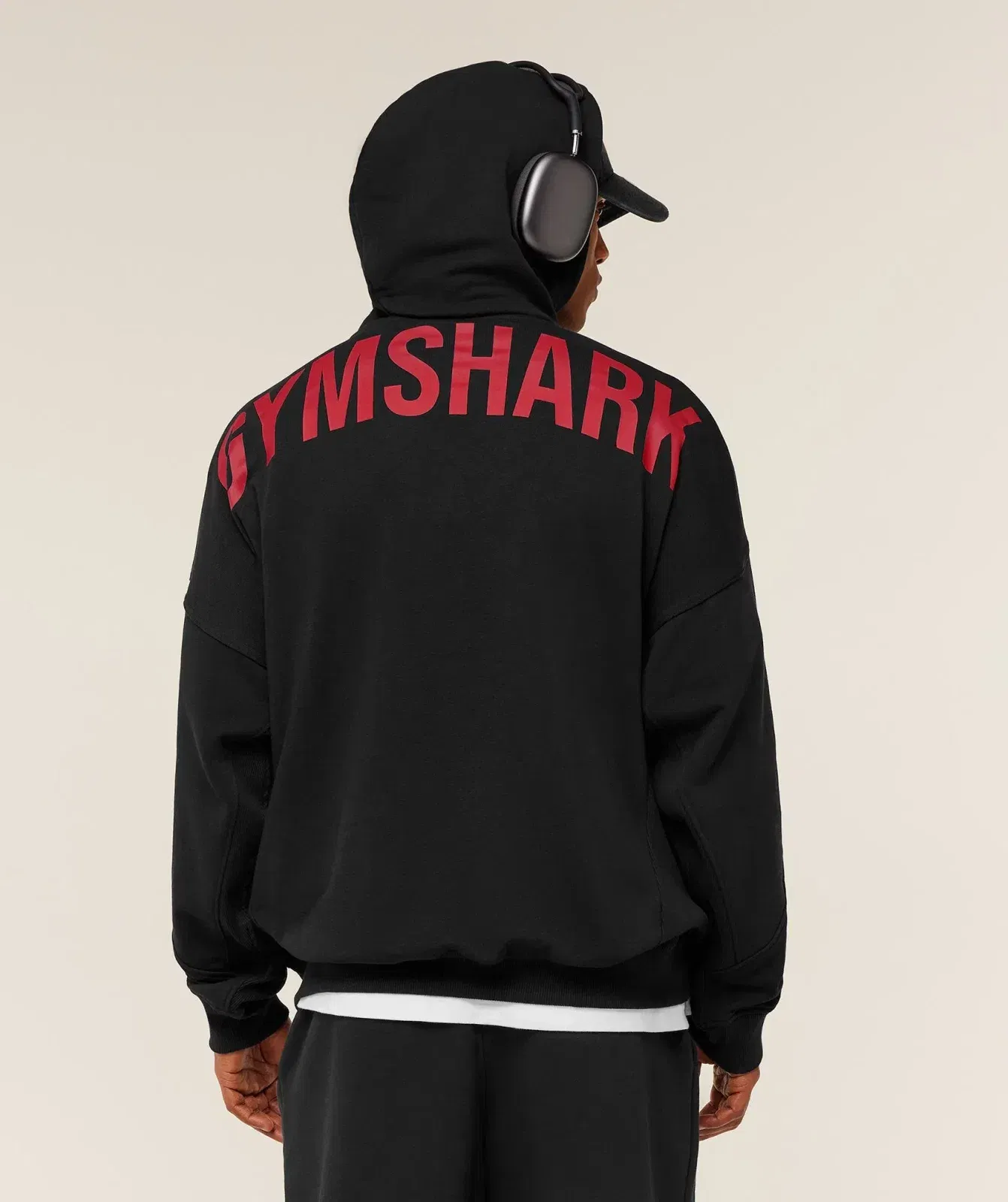 Gymshark Power Hoodie - Black/Conditioning Red
