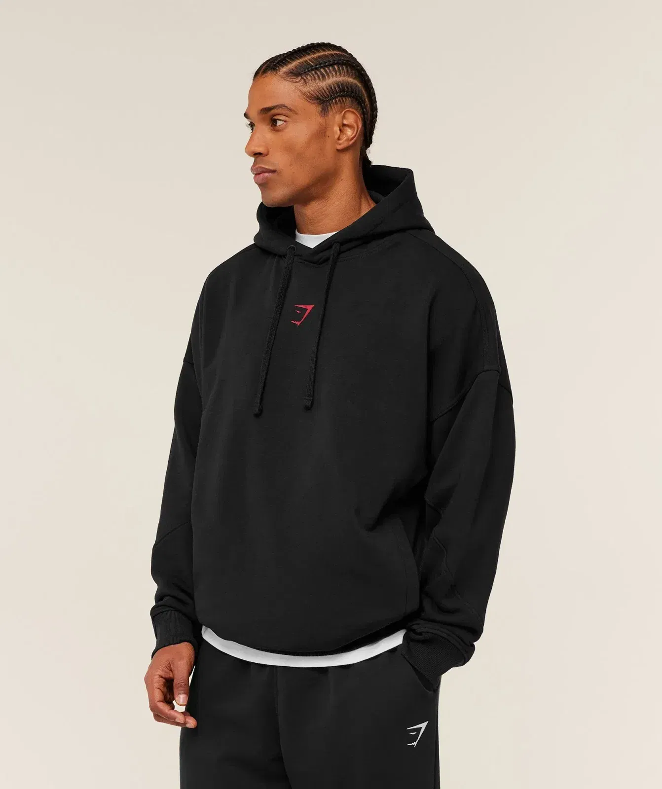 Gymshark Power Hoodie - Black/Conditioning Red