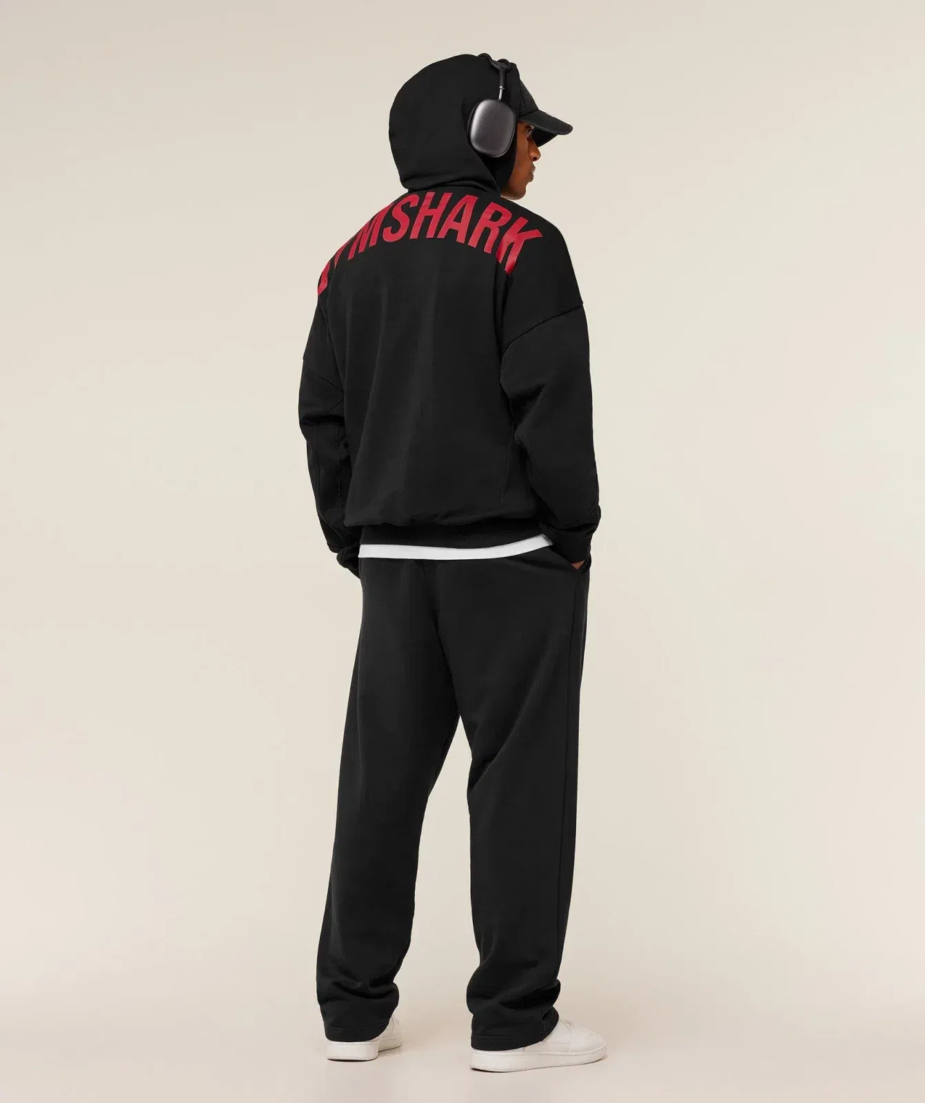 Gymshark Power Hoodie - Black/Conditioning Red