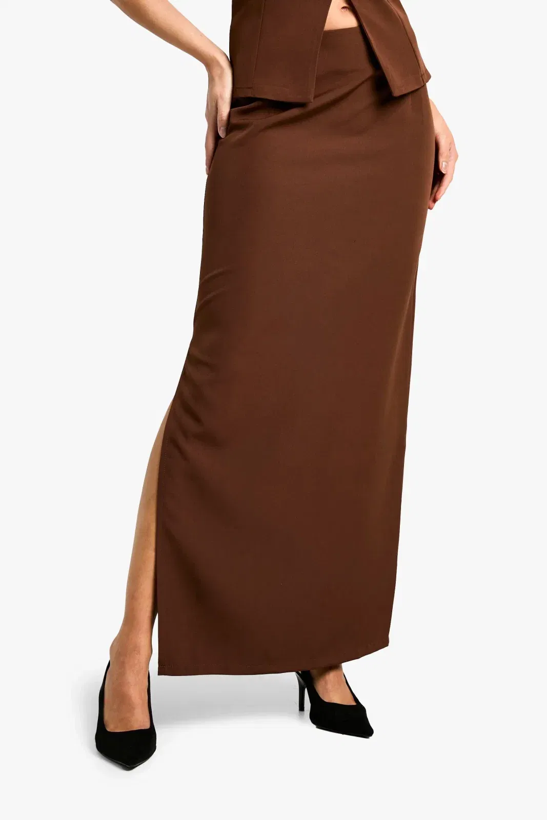 Woven Tailored Midaxi Skirt