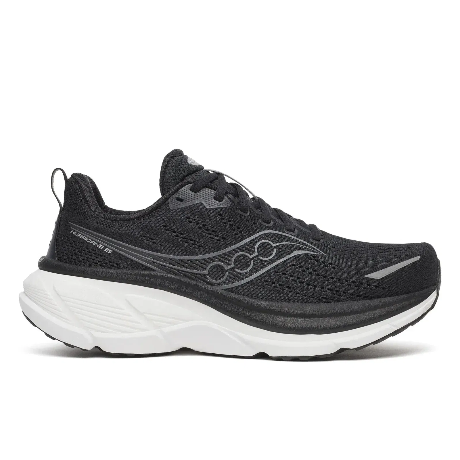 Saucony Men's Hurricane 25 Wide Black | White