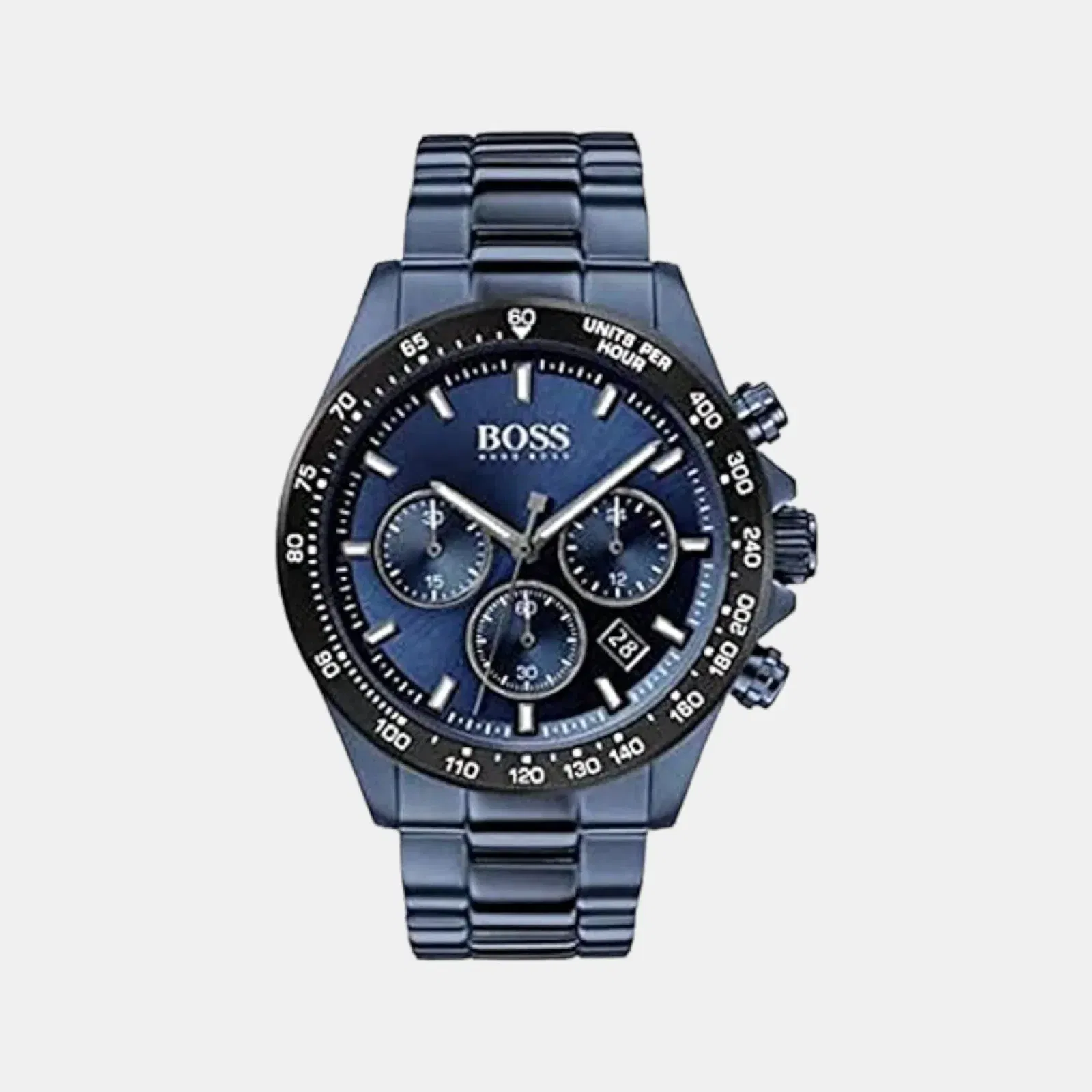 Boss Hero Men Quartz Blue Dial Chronograph Stainless Steel Watch 1513758