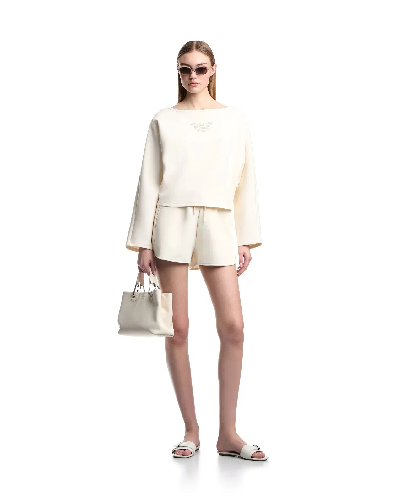 Emporio Armani Double jersey drawstring shorts