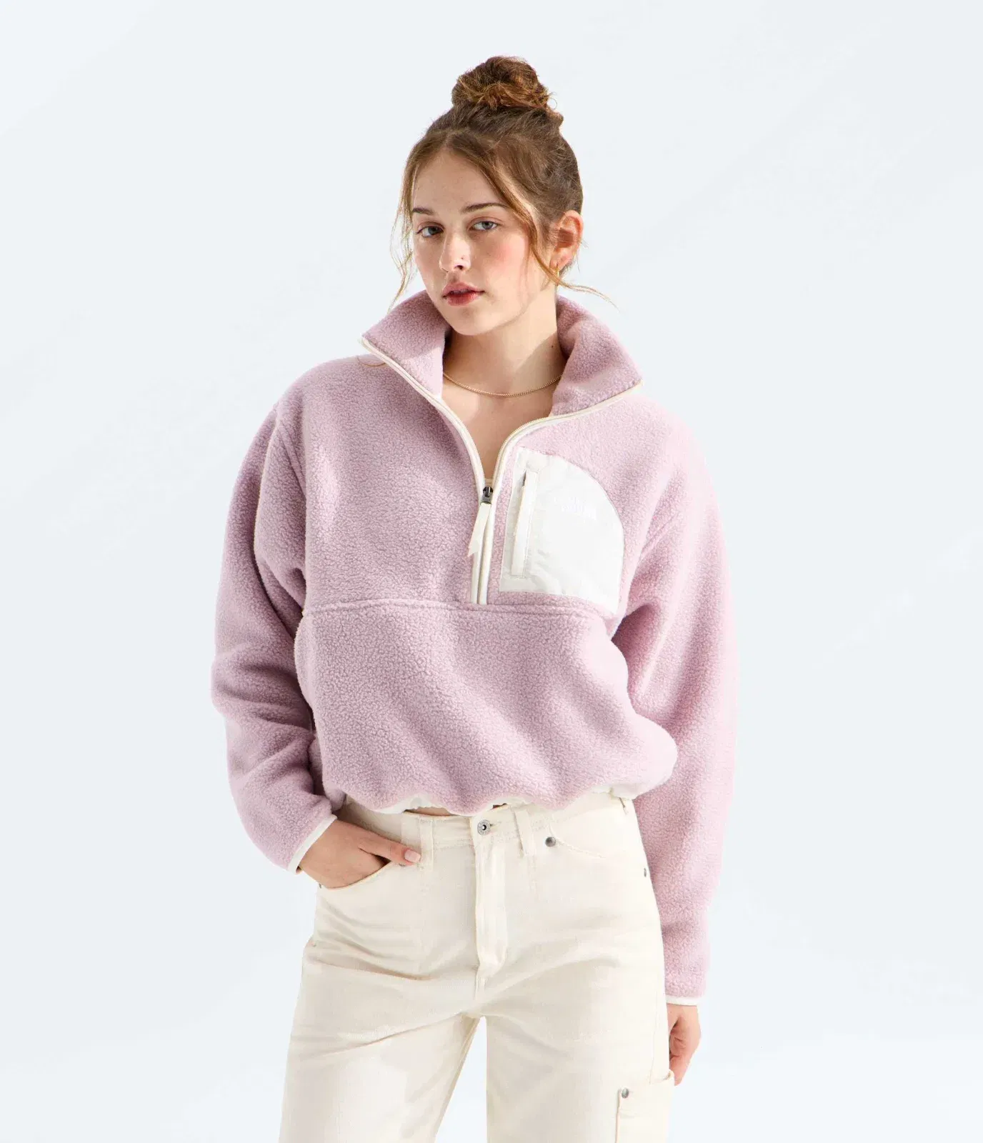 The North Face Women’s Yumiori Off Peak ½-Zip Jacket METAL PINK-WHITE DUNE