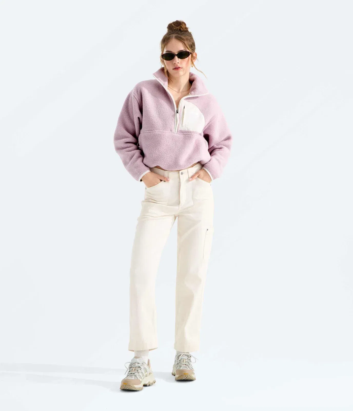 The North Face Women’s Yumiori Off Peak ½-Zip Jacket METAL PINK-WHITE DUNE