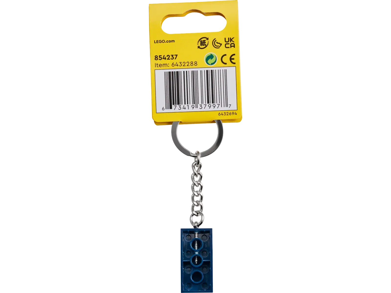 Lego Earth Blue 2x4 Key Chain