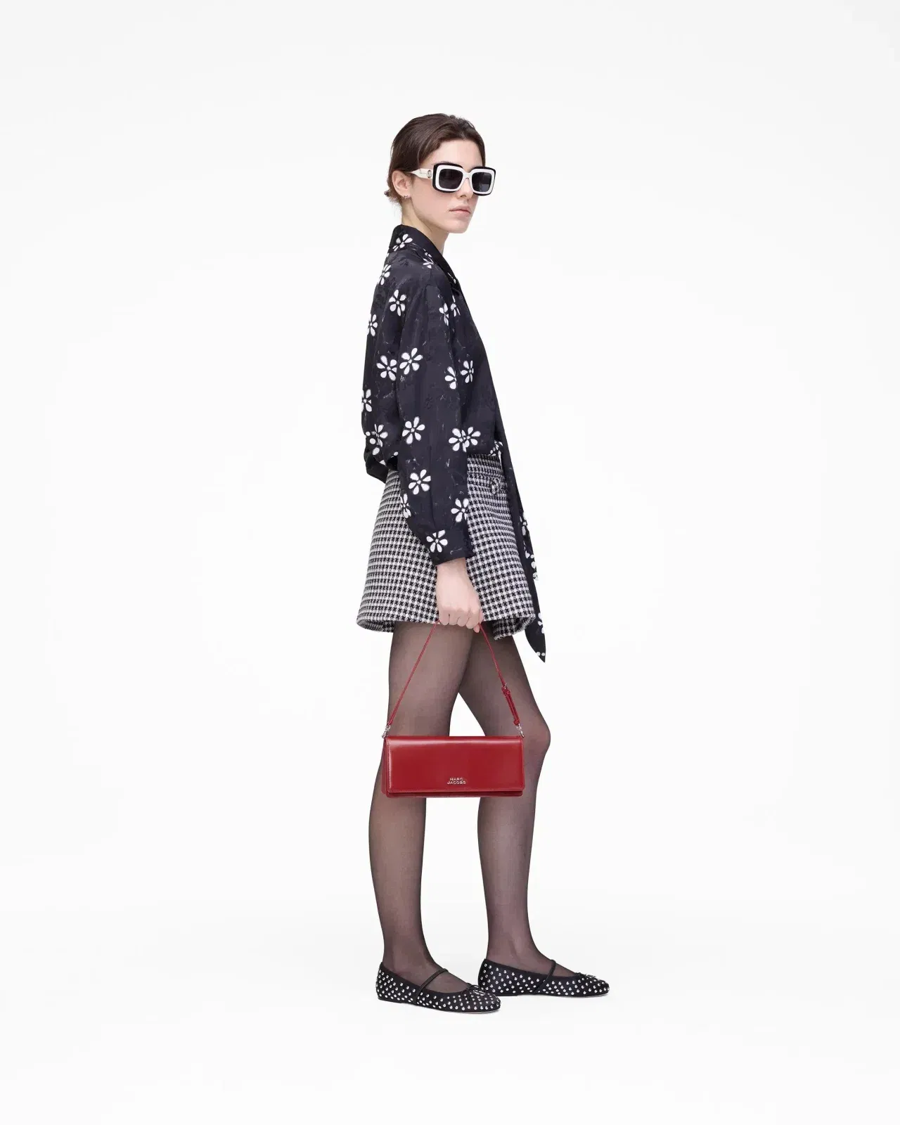 Trompe L'Oeil Eyelet Bow Blouse