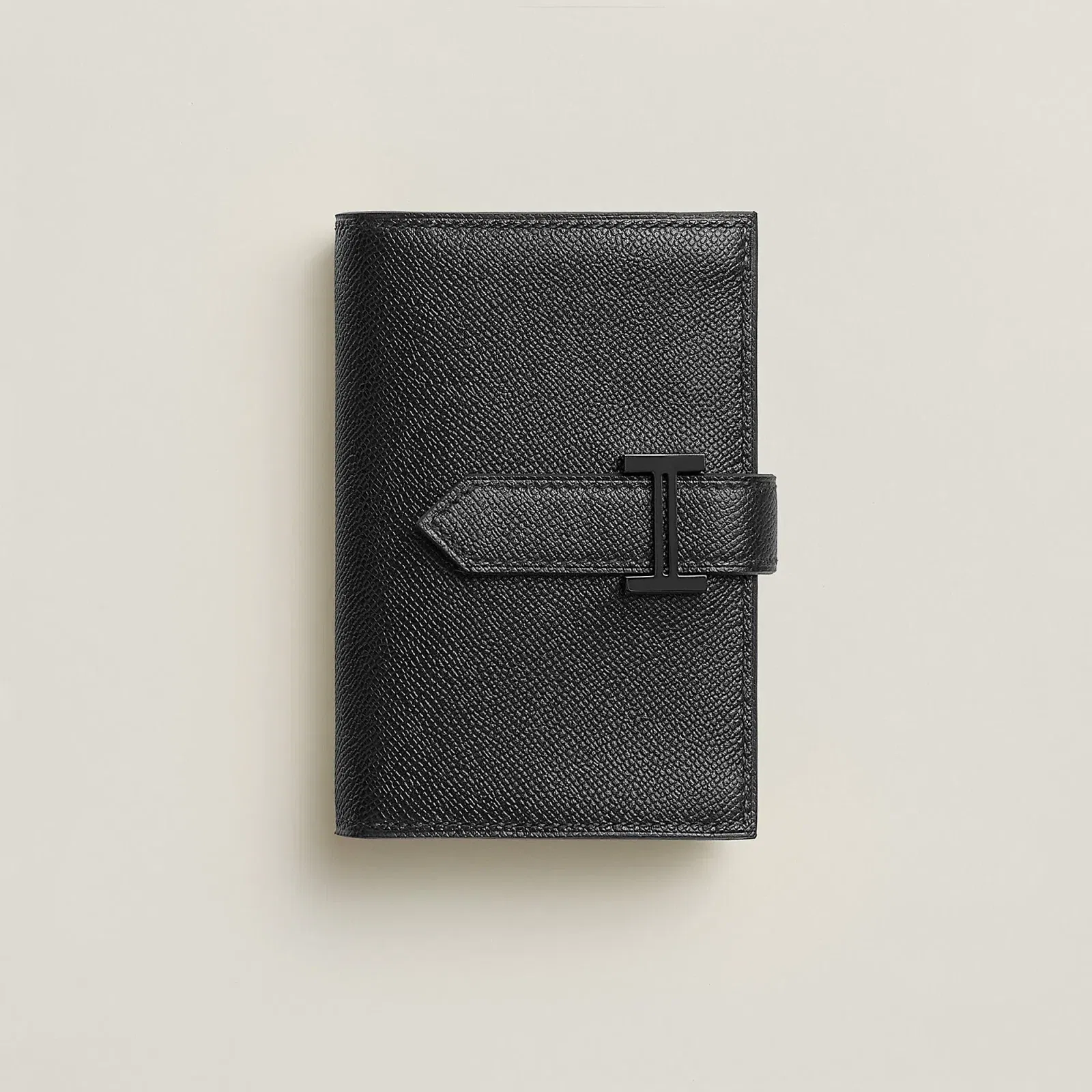 Hermes Bearn Mini Monochrome Wallet Noir