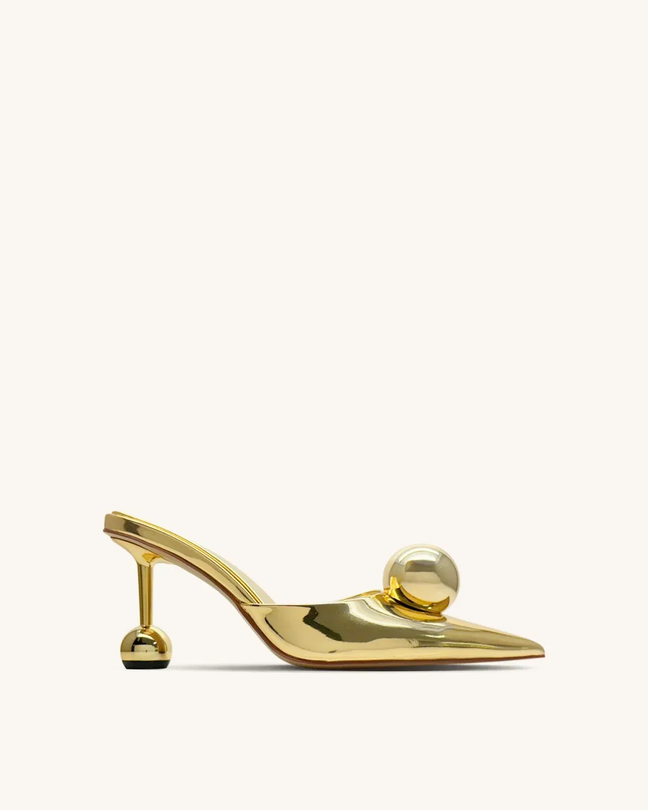 Sofia Sphere Heel Mules - Rose Red