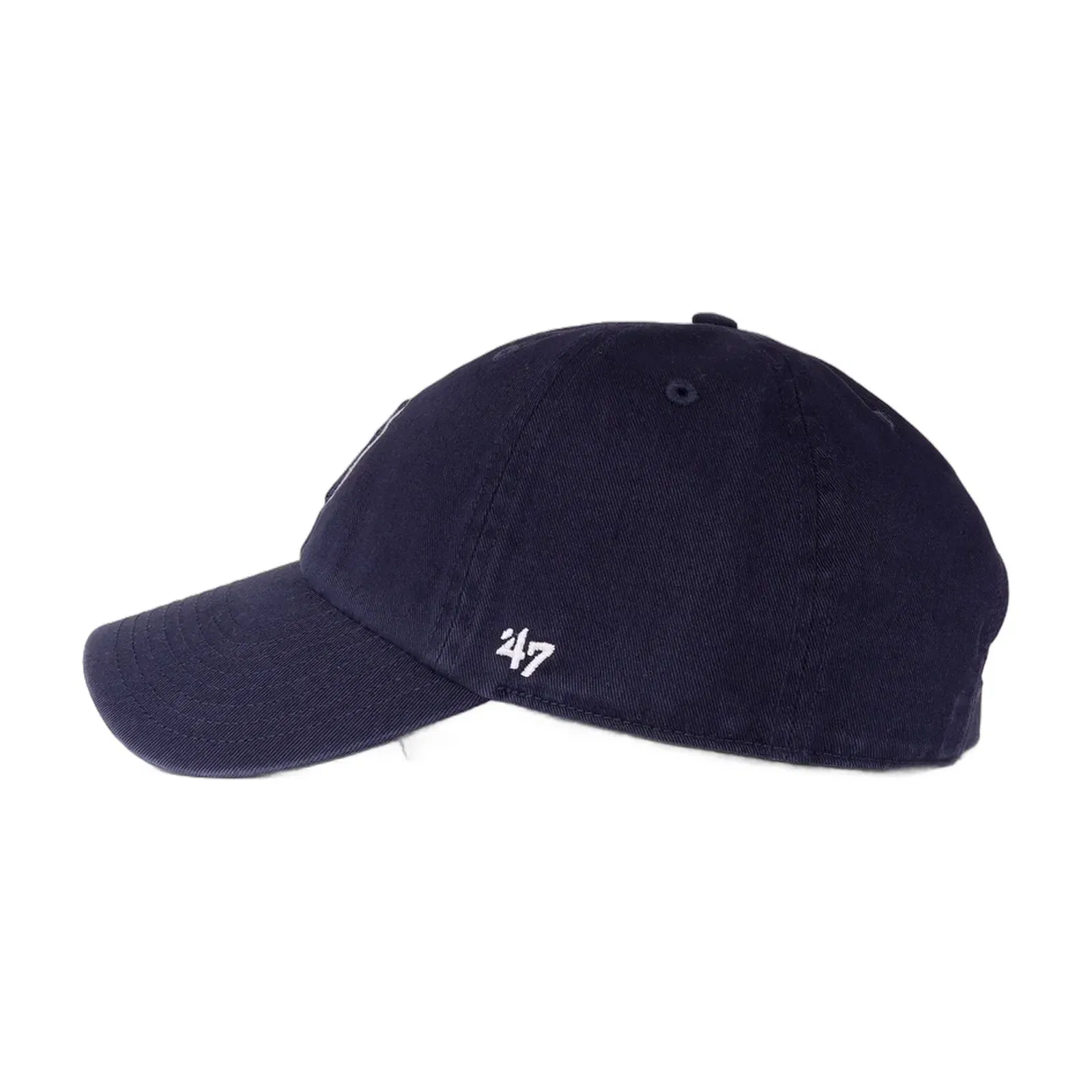 Yankees Serif Outline Hat - Navy/White