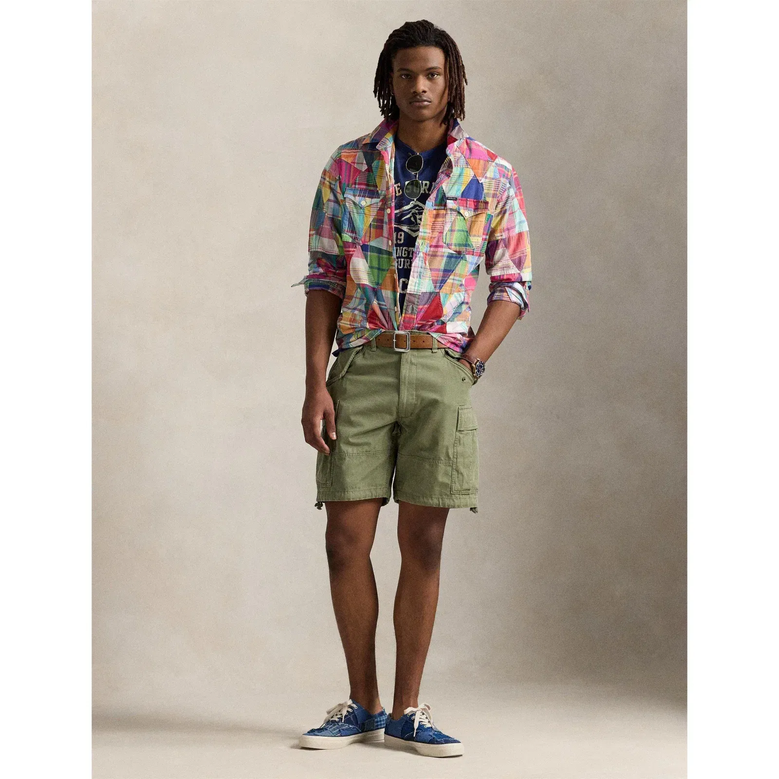 Madras Long Sleeve Tailored Fit Shirt