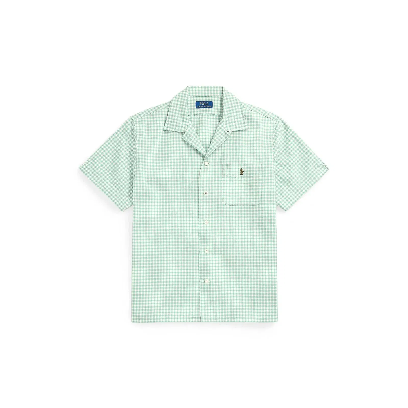 Gingham Short-Sleeve Patterned Shirt